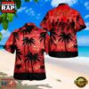 Red & Black ACDC Rock Band Palm Tree Hawaiian Shirt