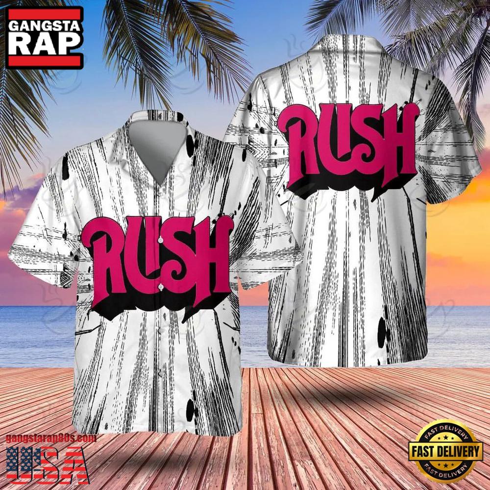 Rush Rock Band Retro Logo Classic Hawaiian Shirt Rush Rock Band Retro Logo Classic Hawaiian Shirt