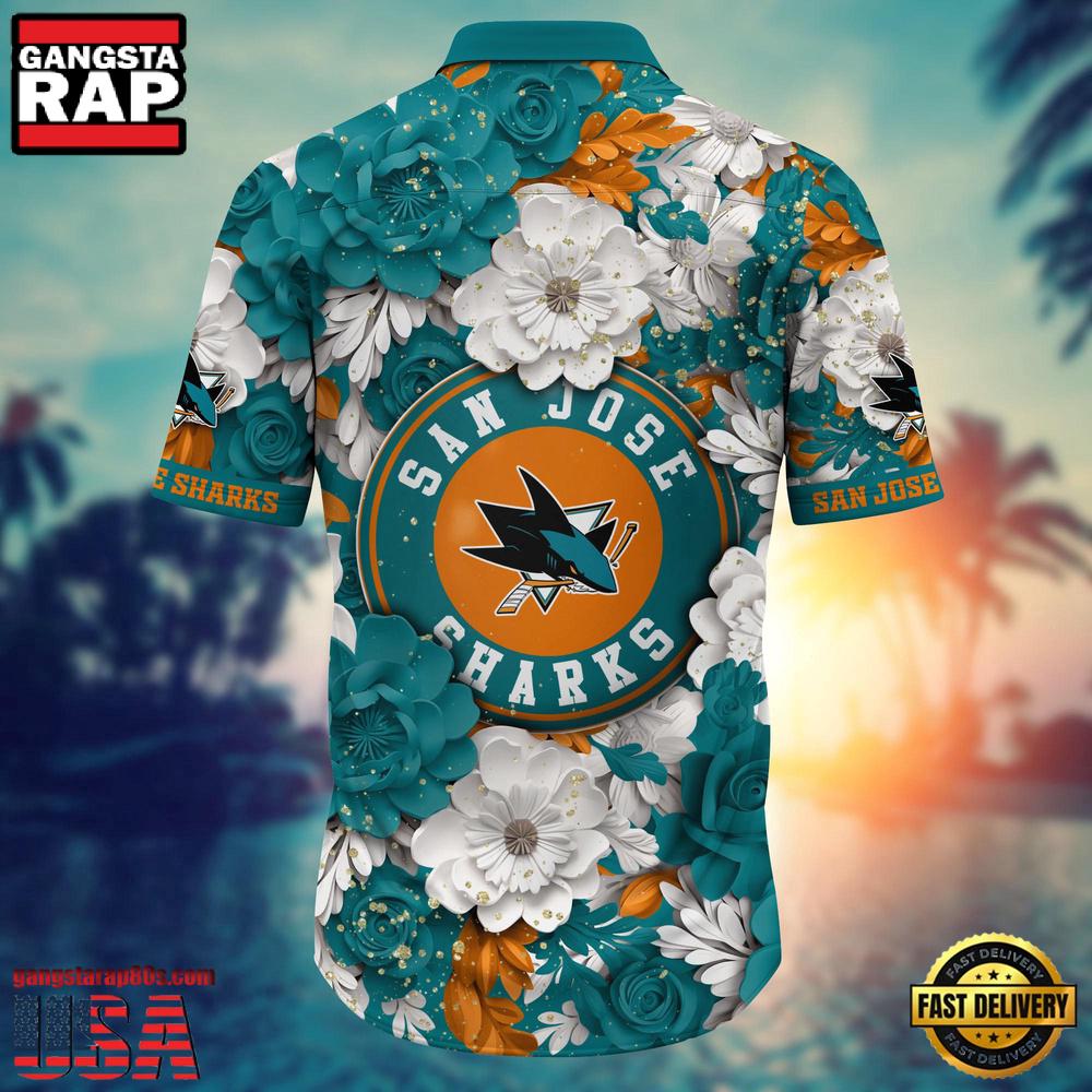 San Jose Sharks NHL Hawaiian Shirt San Jose Sharks NHL Hawaiian Shirt