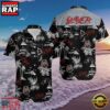 Slayer Music Band Black - White Tropical 3D Print Hawaiian Shirt 3 Slayer Music Band Black - White Tropical 3D Print Hawaiian Shirt