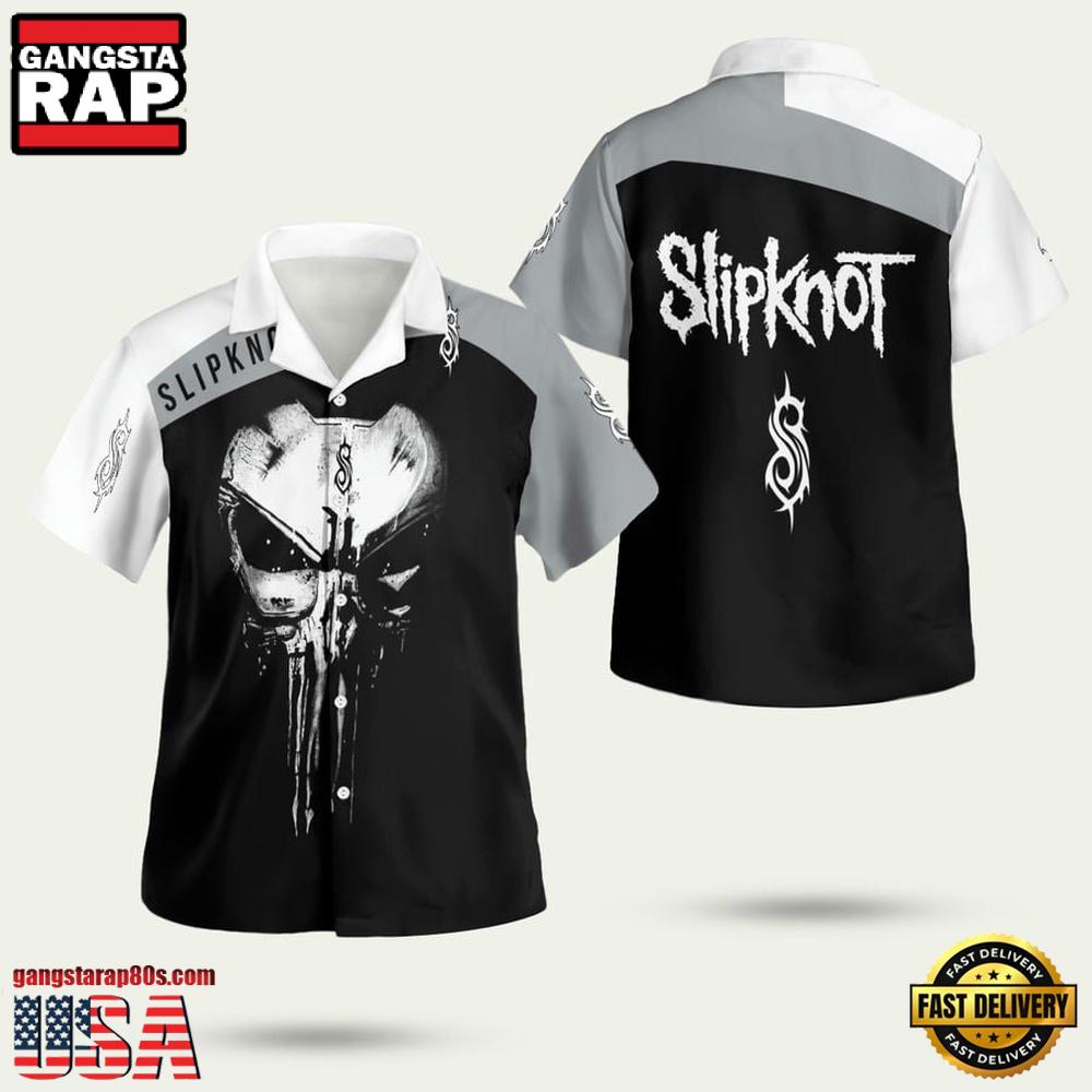 Slipknot Music Band Punisher Skull Summer Hawaiian Shirt Slipknot Music Band Punisher Skull Summer Hawaiian Shirt