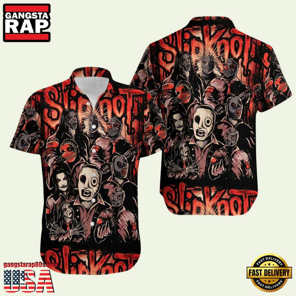 Slipknot Rock Band Band Member Summer Hawaiian Shirt Slipknot Rock Band Band Member Summer Hawaiian Shirt