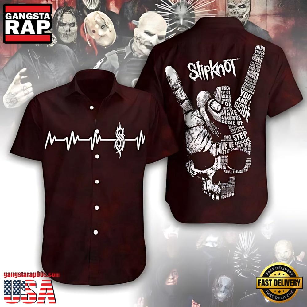 Slipknot Rock Band Heartbeat Summer Hawaiian Shirt Slipknot Rock Band Heartbeat Summer Hawaiian Shirt