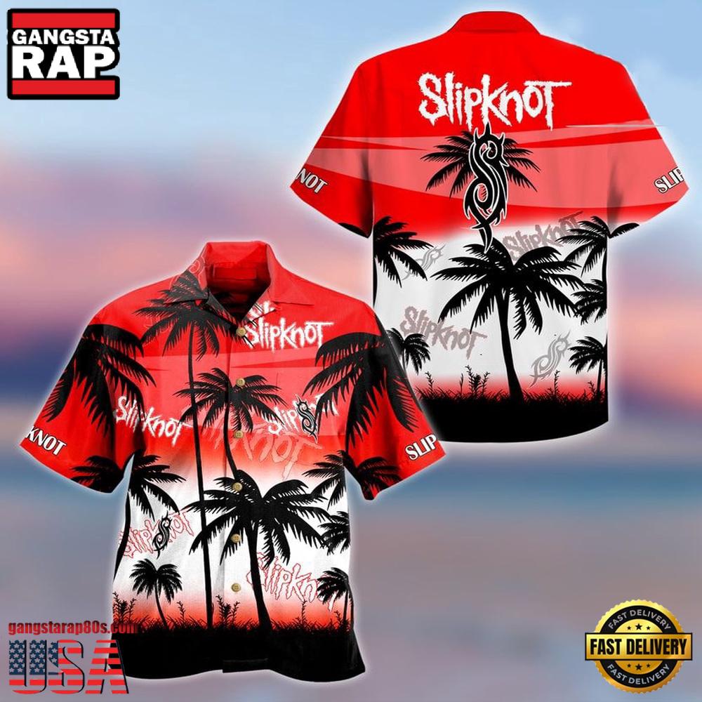 Slipknot Rock Band Palm Tree Sunset Summer Hawaiian Shirt Slipknot Rock Band Palm Tree Sunset Summer Hawaiian Shirt