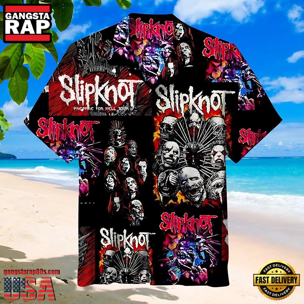 Slipknot Rock Band Prepare For Hell Tour Europe Summer Hawaiian Shirt Slipknot Rock Band Prepare For Hell Tour Europe Summer Hawaiian Shirt