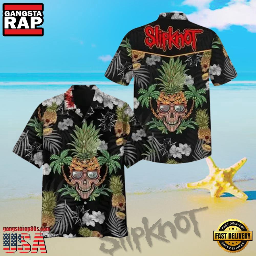 Slipknot Rock Band Skull Pineapple Summer Hawaiian Shirt