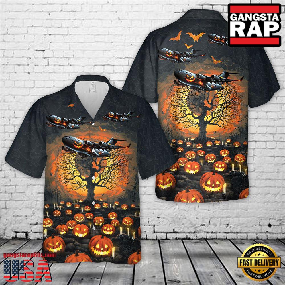 US Air Force Boeing C-17 Globemaster III Hawaiian Shirt For Mens And Women US Air Force Boeing C-17 Globemaster III Hawaiian Shirt For Mens And Women