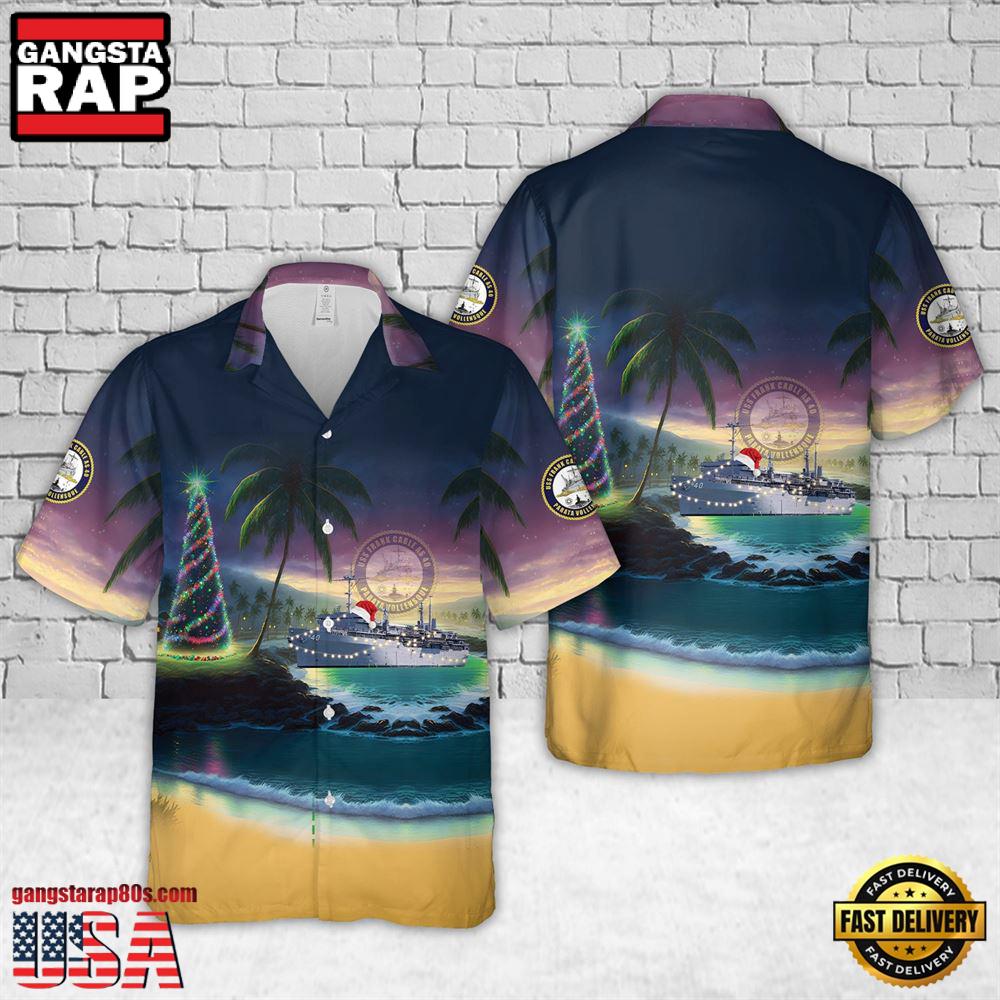 US Navy USS Frank Cable (AS-40) Christmas Hawaiian Shirt