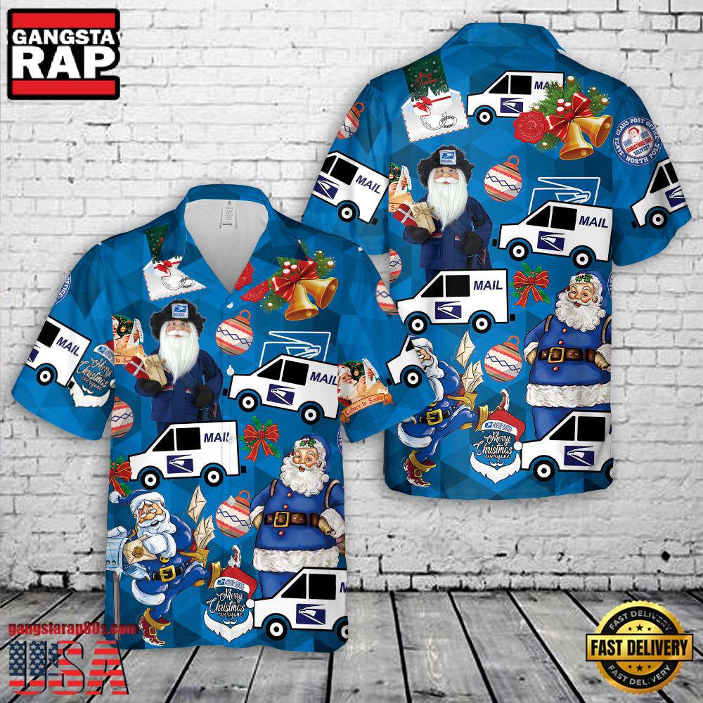 USPS Mail Christmas Hawaiian Shirt