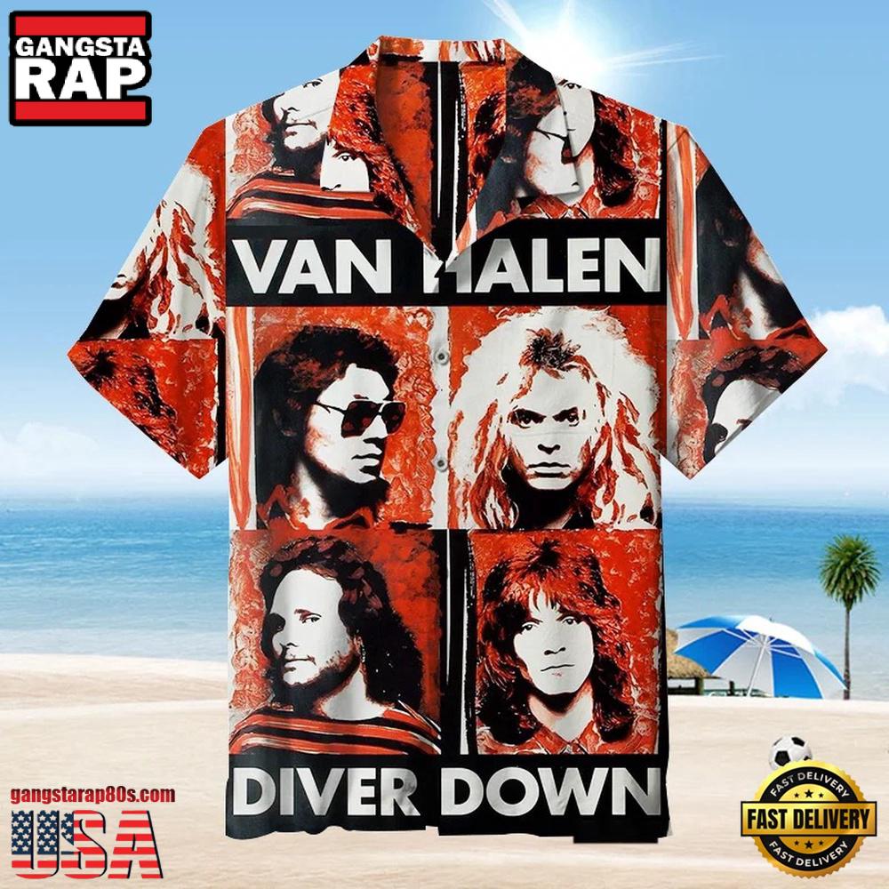 Van Halen Music Band Diver Down Hawaiian Shirt Van Halen Music Band Diver Down Hawaiian Shirt