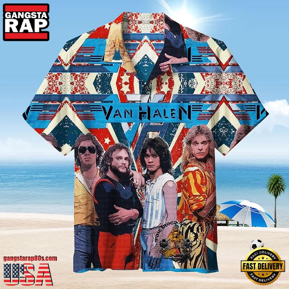 Van Halen Music Band Vintage Vibes Hawaiian Shirt