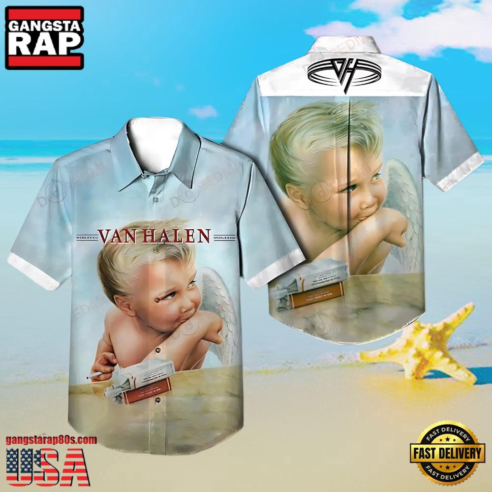 Van Halen Rock Band 1984 Album Hawaiian Shirt Van Halen Rock Band 1984 Album Hawaiian Shirt