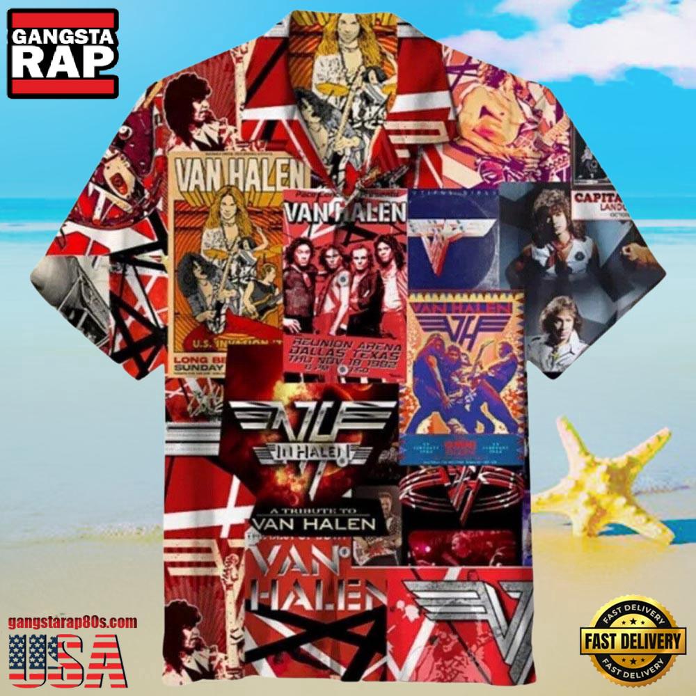 Van Halen Rock Band Collectible Hawaiian Shirt