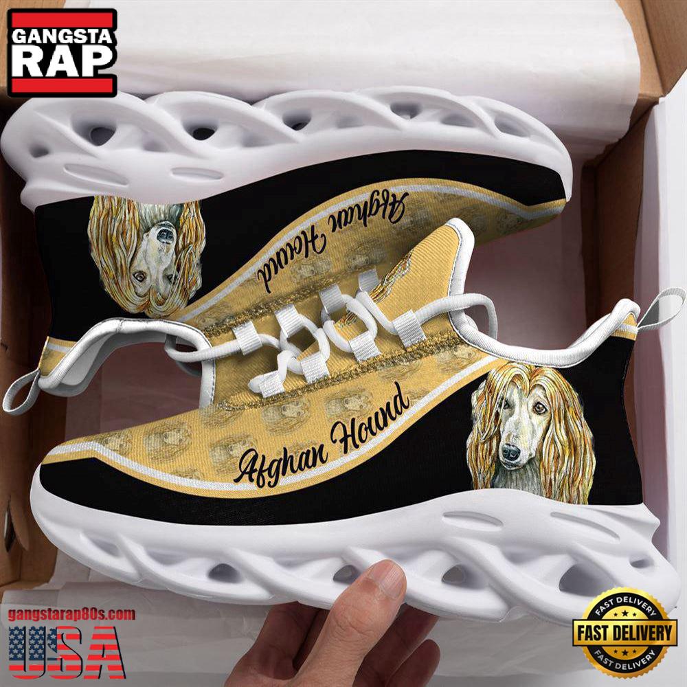 Afghan Hound Dogs Lover Max Soul Shoes, Running Sneakers Afghan Hound Dogs Lover Max Soul Shoes, Running Sneakers