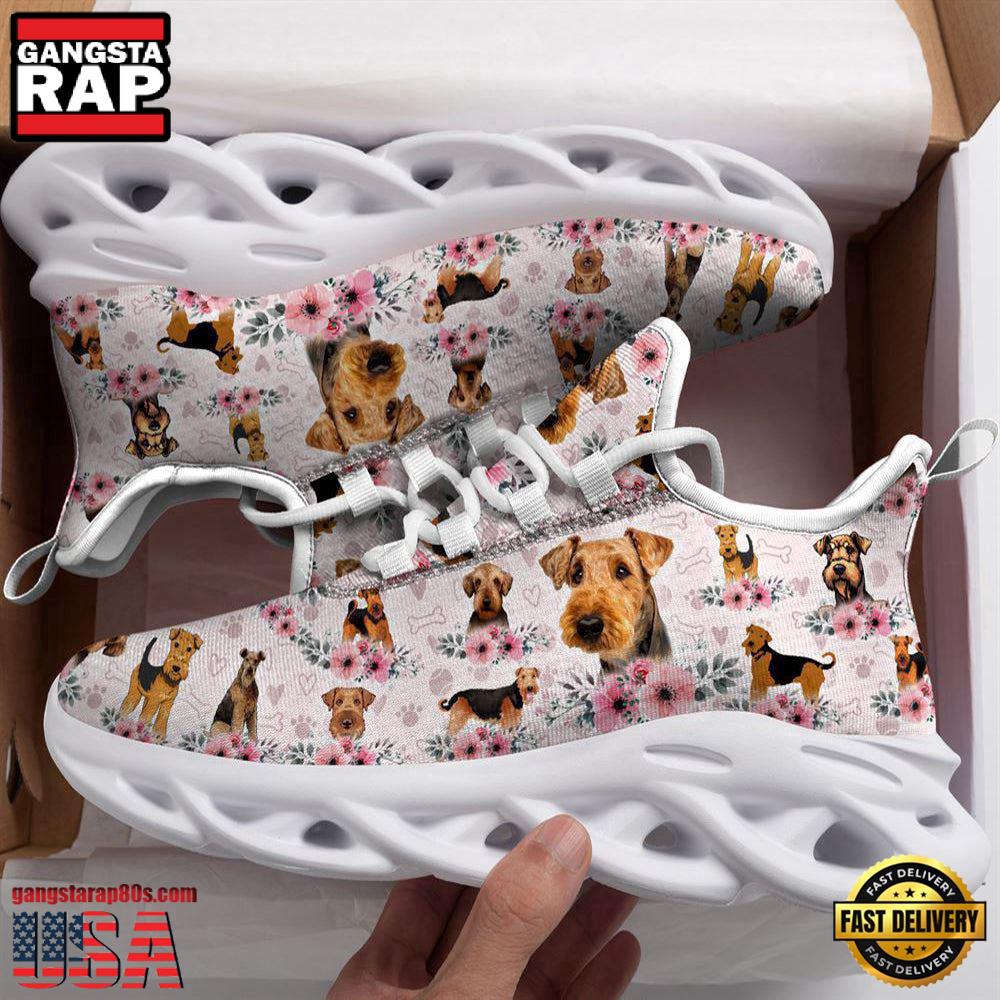 Airedale Terrier Dogs Lover Max Soul Shoes, Running Sneakers Airedale Terrier Dogs Lover Max Soul Shoes, Running Sneakers