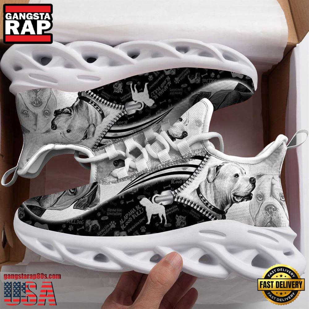 Alapaha Blue Blood Bulldog Sketch Dogs Lover Max Soul Shoes, Running Sneakers Alapaha Blue Blood Bulldog Sketch Dogs Lover Max Soul Shoes, Running Sneakers