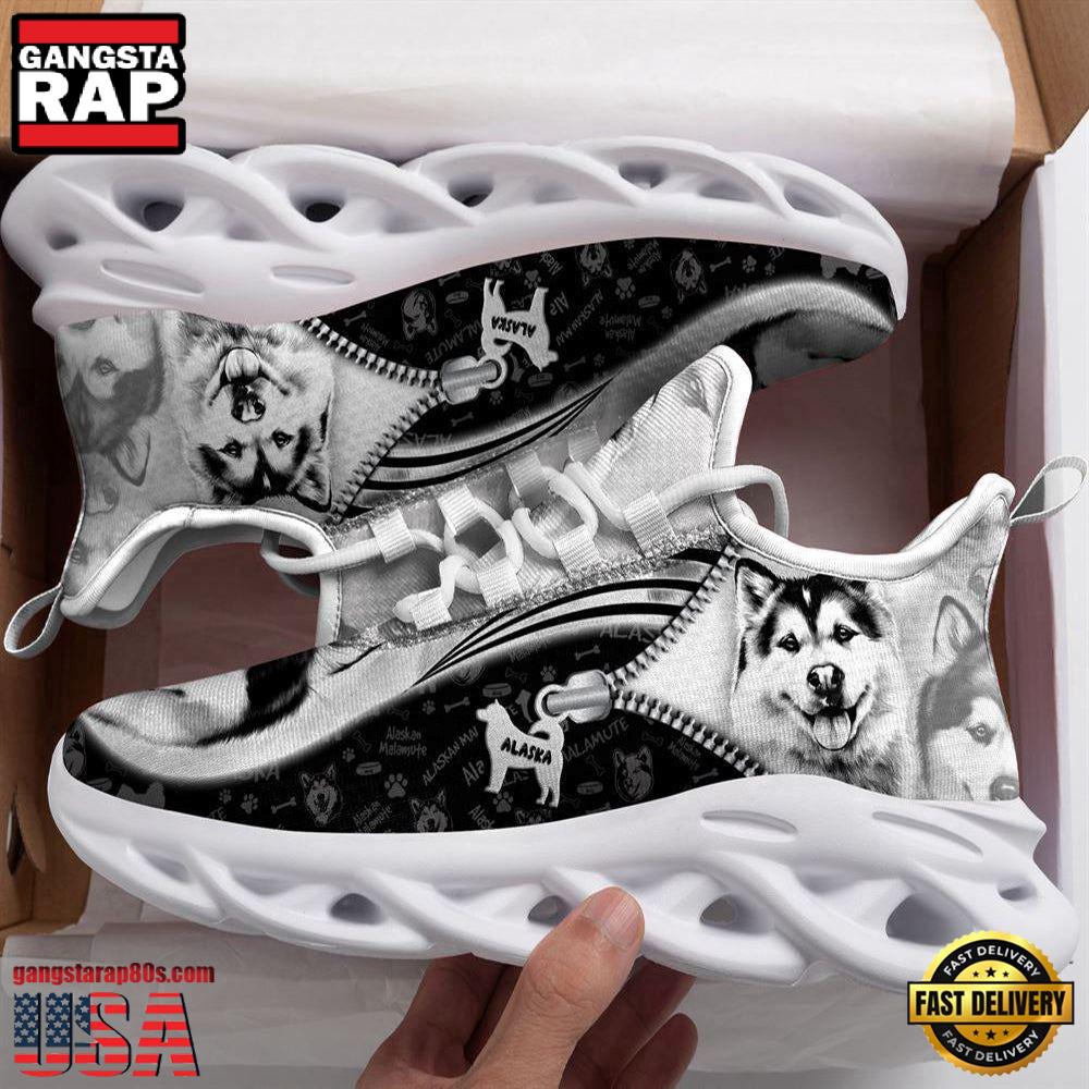 Alaskan Malamute Sketch Dogs Lover Max Soul Shoes, Running Sneakers Alaskan Malamute Sketch Dogs Lover Max Soul Shoes, Running Sneakers