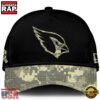 NFL Super Bowl Arizona Cardinals Club Black Camo Cap 2 Arizona Cardinals 2024 Salute to Service Club Black Camo Cap Gift For Veteran