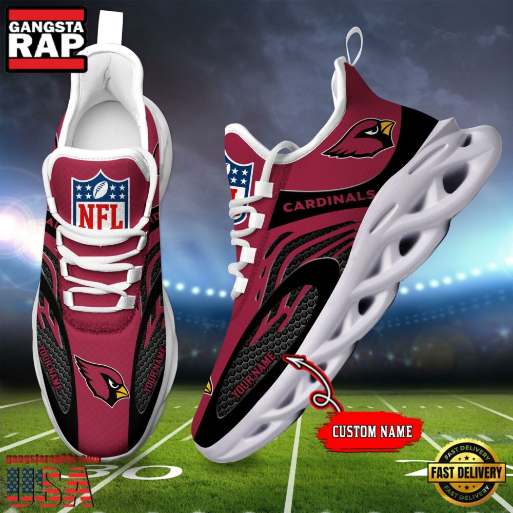 NFL Custom Name Arizona Cardinals Limited New Design Max Soul Running Sneakers Shoes NFL Custom Name Arizona Cardinals Limited New Design Max Soul Running Sneakers Shoes