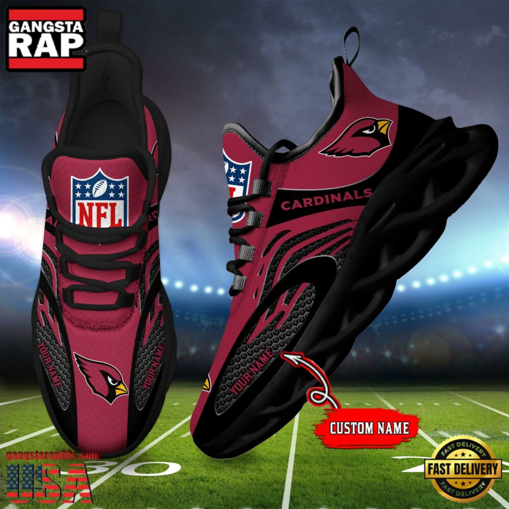 NFL Custom Name Arizona Cardinals Limited New Design Max Soul Running Sneakers Shoes NFL Custom Name Arizona Cardinals Limited New Design Max Soul Running Sneakers Shoes