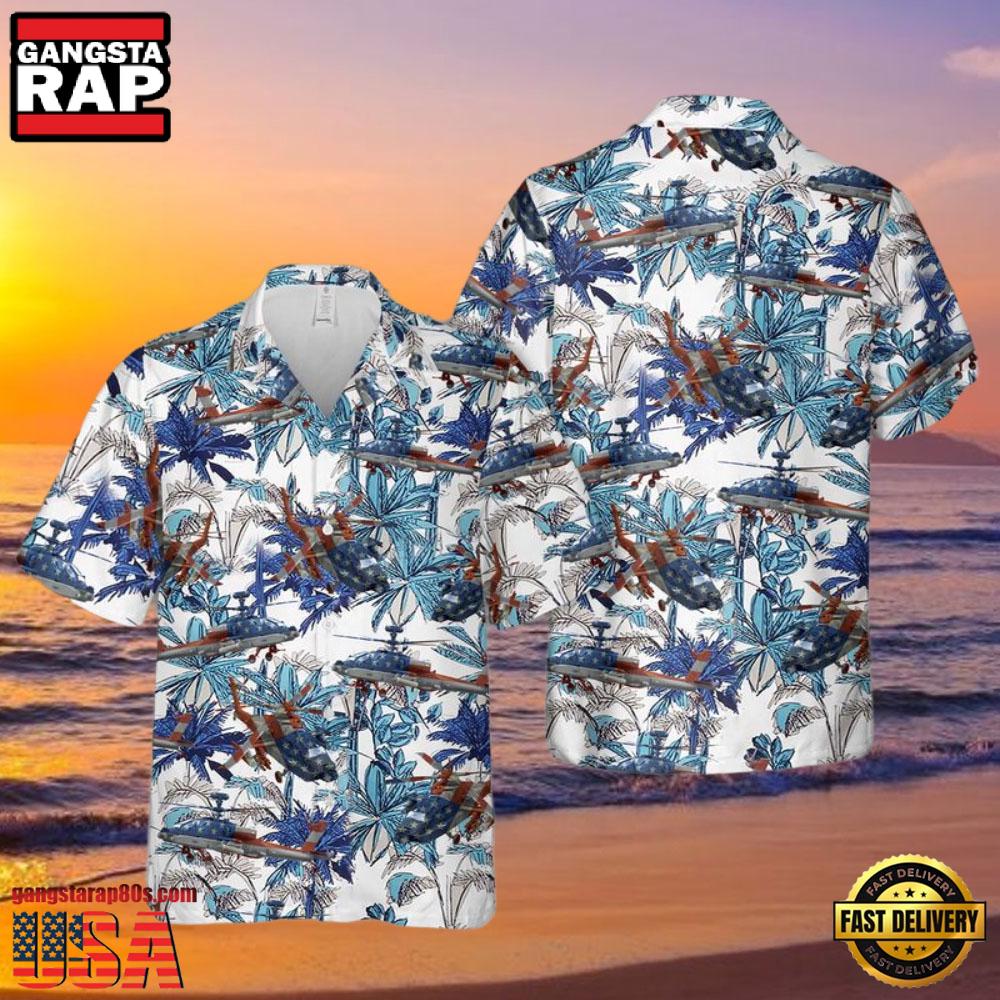 Army Boeing Ah-64 Apache Summer Veteran Hawaiian Shirts Army Boeing Ah-64 Apache Summer Veteran Hawaiian Shirts