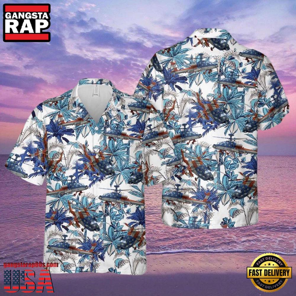 Army Boeing Ah-64 Apache Summer Veteran Hawaiian Shirts Army Boeing Ah-64 Apache Summer Veteran Hawaiian Shirts