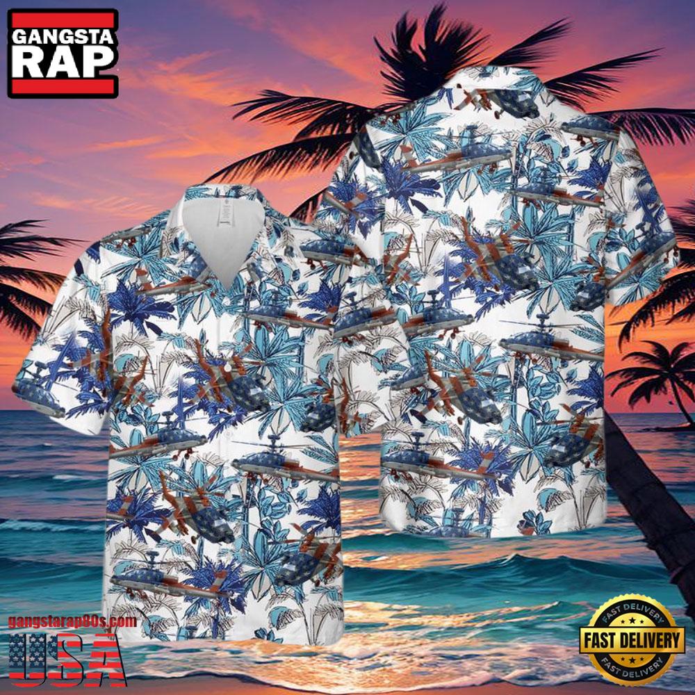 Army Boeing Ah-64 Apache Summer Veteran Hawaiian Shirts Army Boeing Ah-64 Apache Summer Veteran Hawaiian Shirts