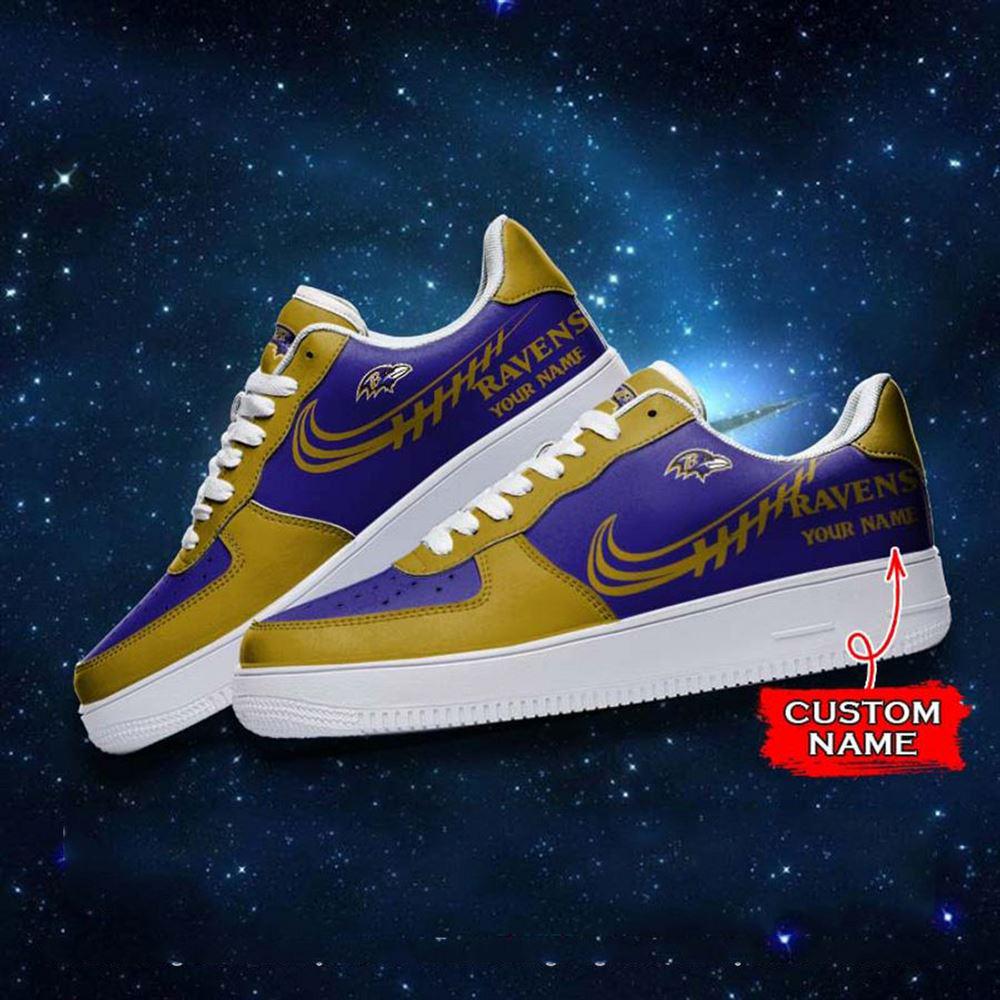 NFL Custom Name Baltimore Ravens Super Bowl Air Force 1 Sneaker Shoes NFL Custom Name Baltimore Ravens Super Bowl Air Force 1 Sneaker Shoes