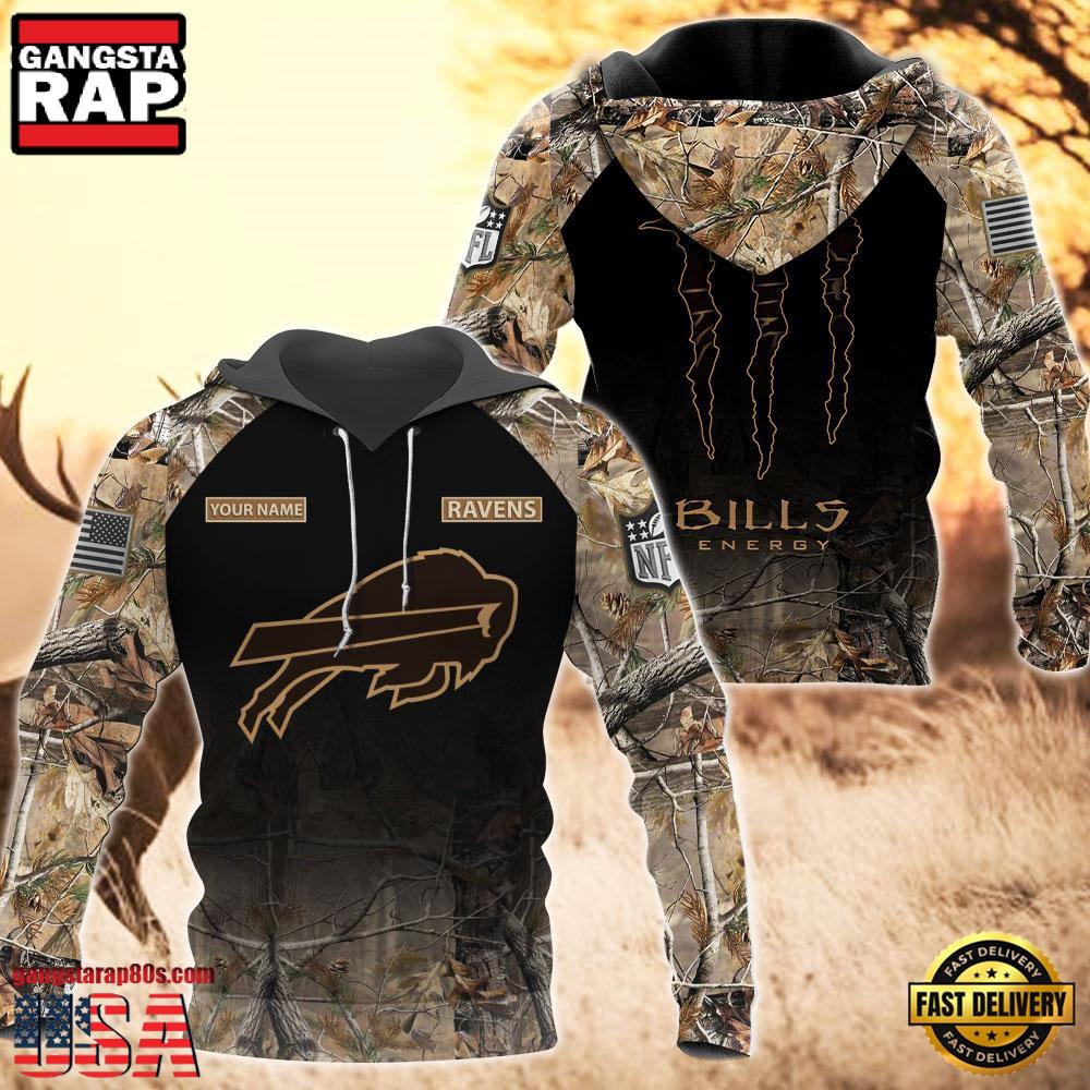 Buffalo Bills Personalized Hoodie Camo Hunting Perfect Gift