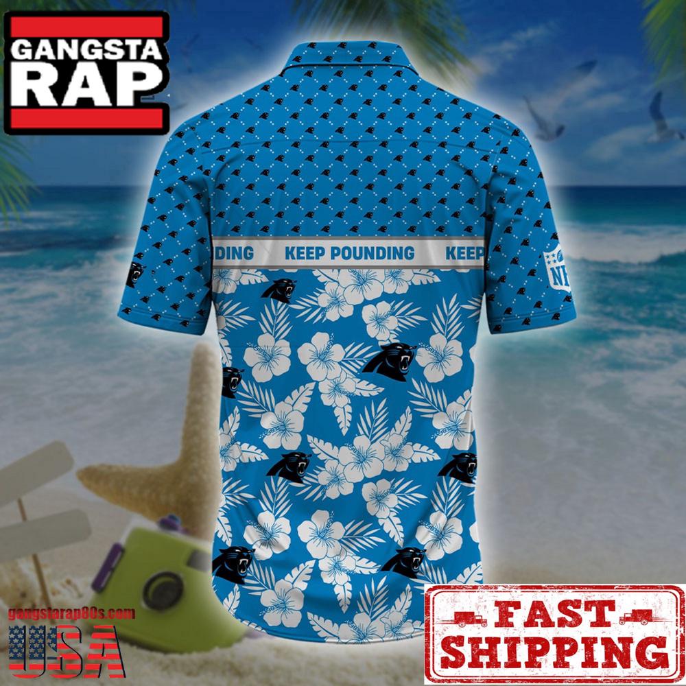 NFL Carolina Panthers Palm Leaves New Design Hawaiian Shirt NFL Carolina Panthers Palm Leaves New Design Hawaiian Shirt