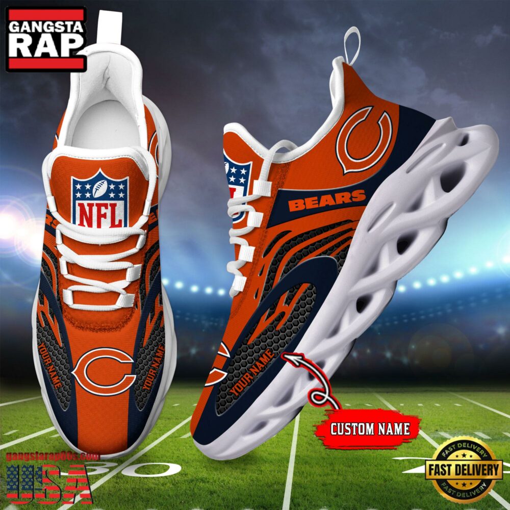 NFL Custom Name Chicago Bears Limited New Design Max Soul Running Sneakers Shoes NFL Custom Name Chicago Bears Limited New Design Max Soul Running Sneakers Shoes