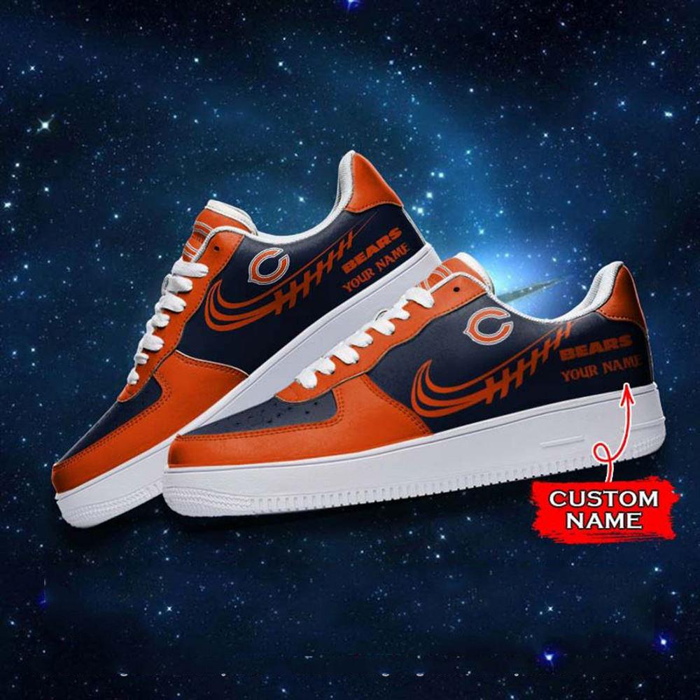 NFL Custom Name Chicago Bears Super Bowl Air Force 1 Sneaker Shoes NFL Custom Name Chicago Bears Super Bowl Air Force 1 Sneaker Shoes