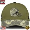 NFL Super Bowl Cleveland Browns Club Green Camo Cap 2 Cleveland Browns 2024 Salute to Service Club Green Camo Cap Gift For Veteran