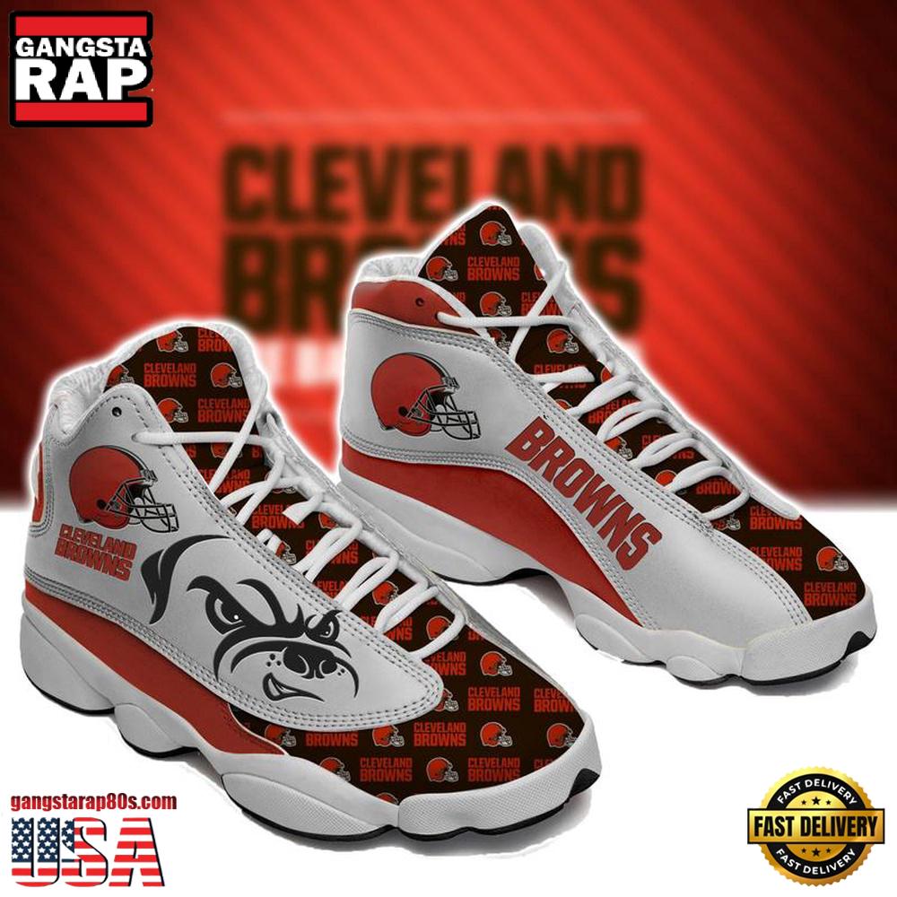 NFL Cleveland Browns Ver 4 Air Jordan 13 Sneaker NFL Cleveland Browns Ver 4 Air Jordan 13 Sneaker