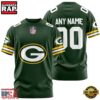 NFL Customized Green Bay Packers Team Sport 3D T Shirt 2 Custom Name And Number Green Bay Packers NFL Team Sport 3D T-Shirt