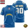NFL Customized Los Angeles Chargers Team Sport 3D T Shirt 1 Custom Name And Number Los Angeles Chargers NFL Team Sport 3D T-Shirt