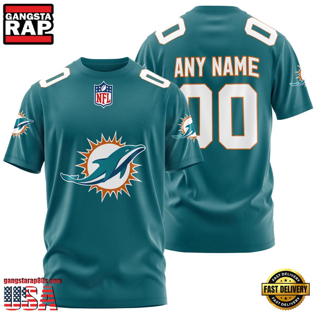 NFL Customized Miami Dolphins Team Sport 3D T Shirt NFL Customized Miami Dolphins Team Sport 3D T Shirt