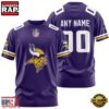 NFL Customized Minnesota Vikings Team Sport 3D T Shirt 1 Custom Name And Number Minnesota Vikings NFL Team Sport 3D T-Shirt