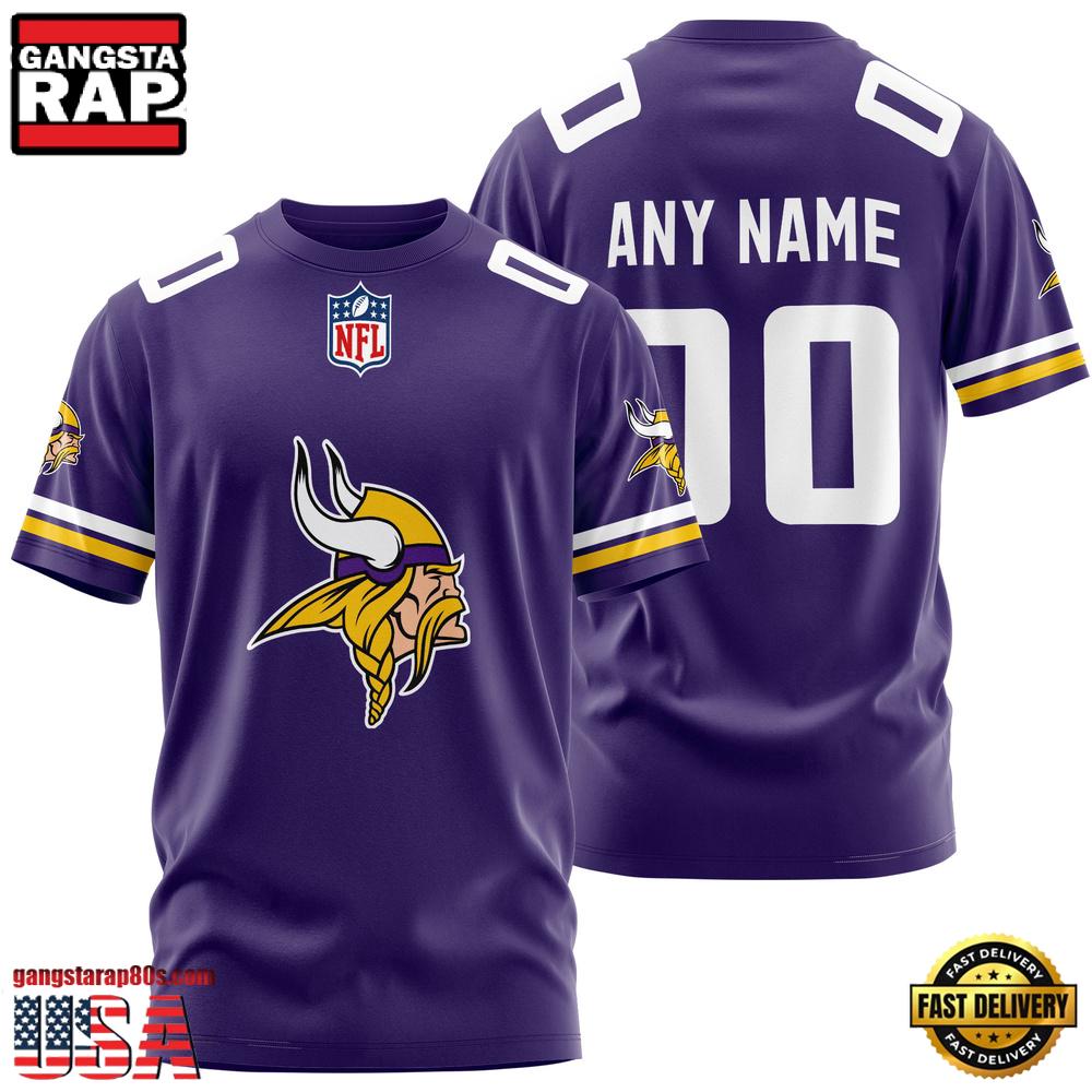 NFL Customized Minnesota Vikings Team Sport 3D T Shirt NFL Customized Minnesota Vikings Team Sport 3D T Shirt