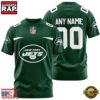 NFL Customized New York Jets Team Sport 3D T Shirt 2 Custom Name And Number New York Jets NFL Team Sport 3D T-Shirt