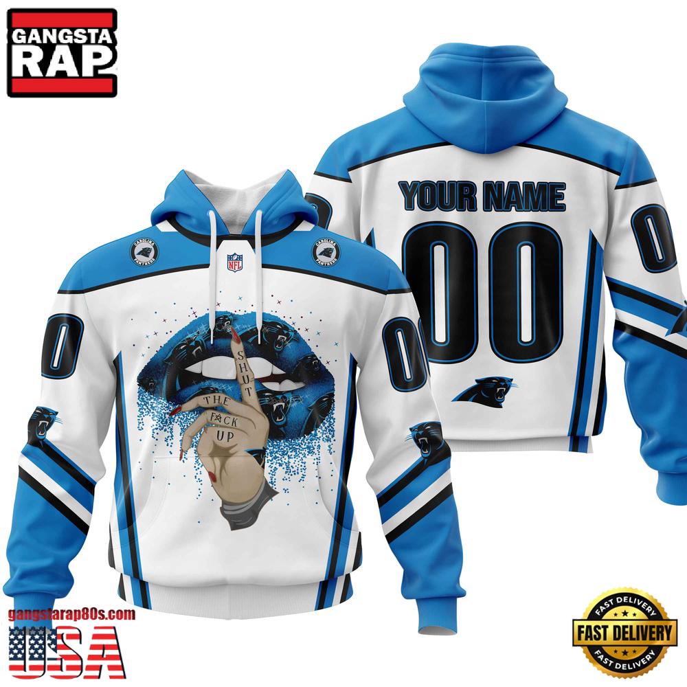 Custom Name Number NFL Carolina Panthers Lips 3D Hoodie New Design Custom Name Number NFL Carolina Panthers Lips 3D Hoodie New Design