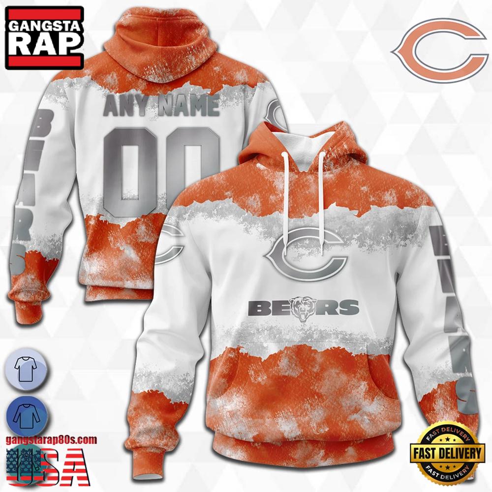 Custom Name Number NFL Chicago Bears Color 3D Hoodie New Design Custom Name Number NFL Chicago Bears Color 3D Hoodie New Design