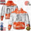 Custom Name And Number NFL Cleveland Browns Color Christmas 3D Hoodie Shirt