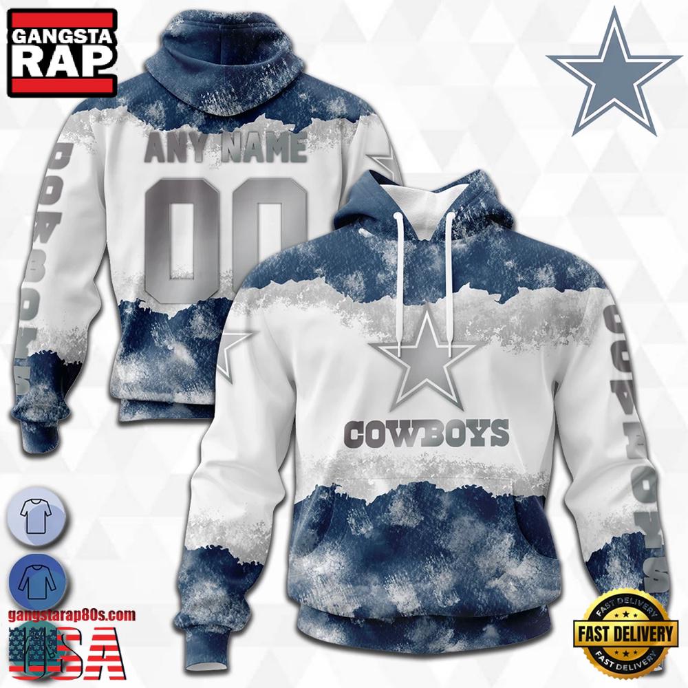 Custom Name Number NFL Dallas Cowboys Color 3D Hoodie New Design Custom Name Number NFL Dallas Cowboys Color 3D Hoodie New Design
