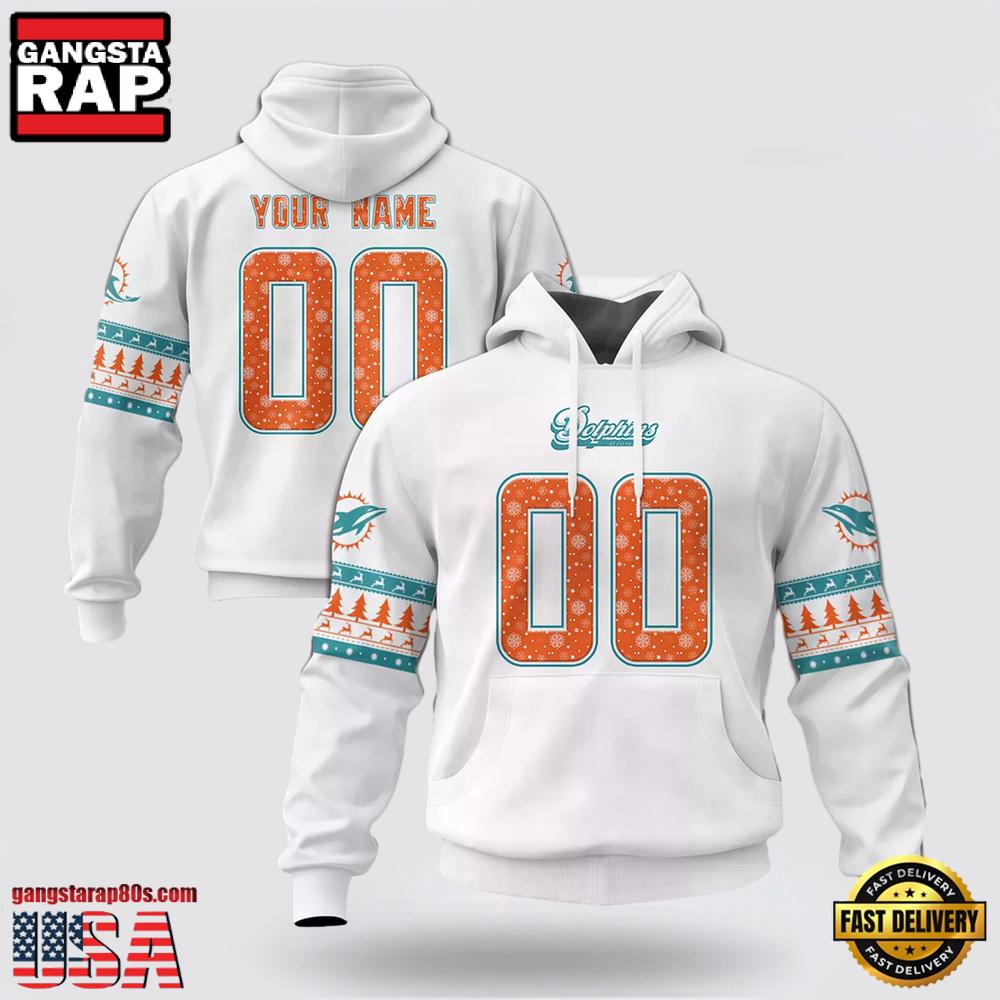 Custom Name Number NFL Miami Dolphins Spirit 3D Hoodie New Design Custom Name Number NFL Miami Dolphins Spirit 3D Hoodie New Design