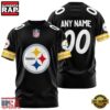 Custom Name And Number Pittsburgh Steelers NFL Team Sport 3D T-Shirt