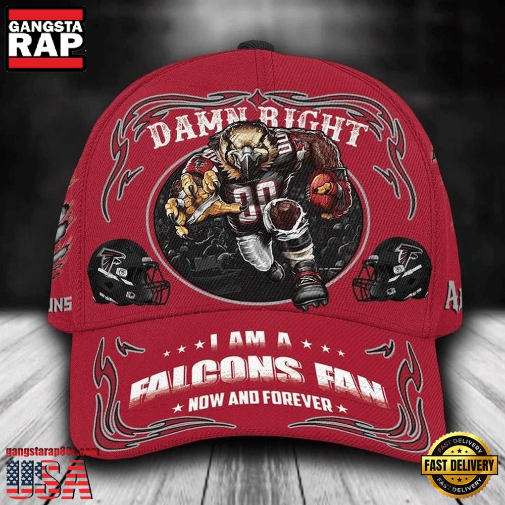 NFL Custom Name Atlanta Falcons Mascot Damn Right Football Team Baseball Cap NFL Custom Name Atlanta Falcons Mascot Damn Right Football Team Baseball Cap
