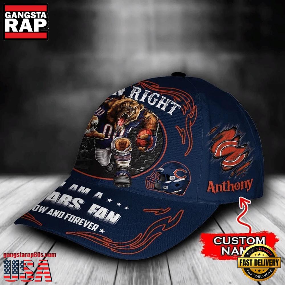 NFL Custom Name Chicago Bears Mascot Damn Right Football Team Baseball Cap NFL Custom Name Chicago Bears Mascot Damn Right Football Team Baseball Cap