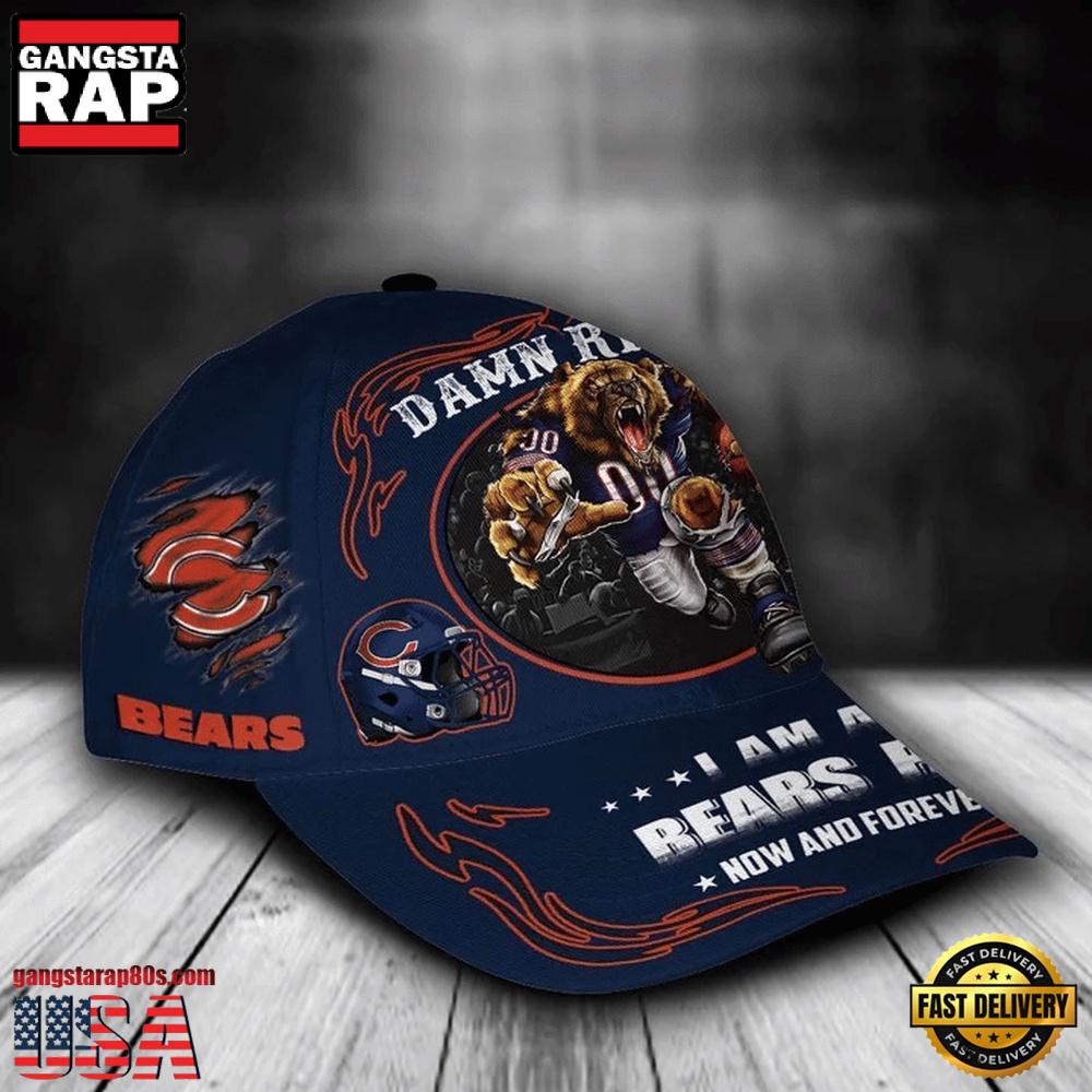 NFL Custom Name Chicago Bears Mascot Damn Right Football Team Baseball Cap NFL Custom Name Chicago Bears Mascot Damn Right Football Team Baseball Cap