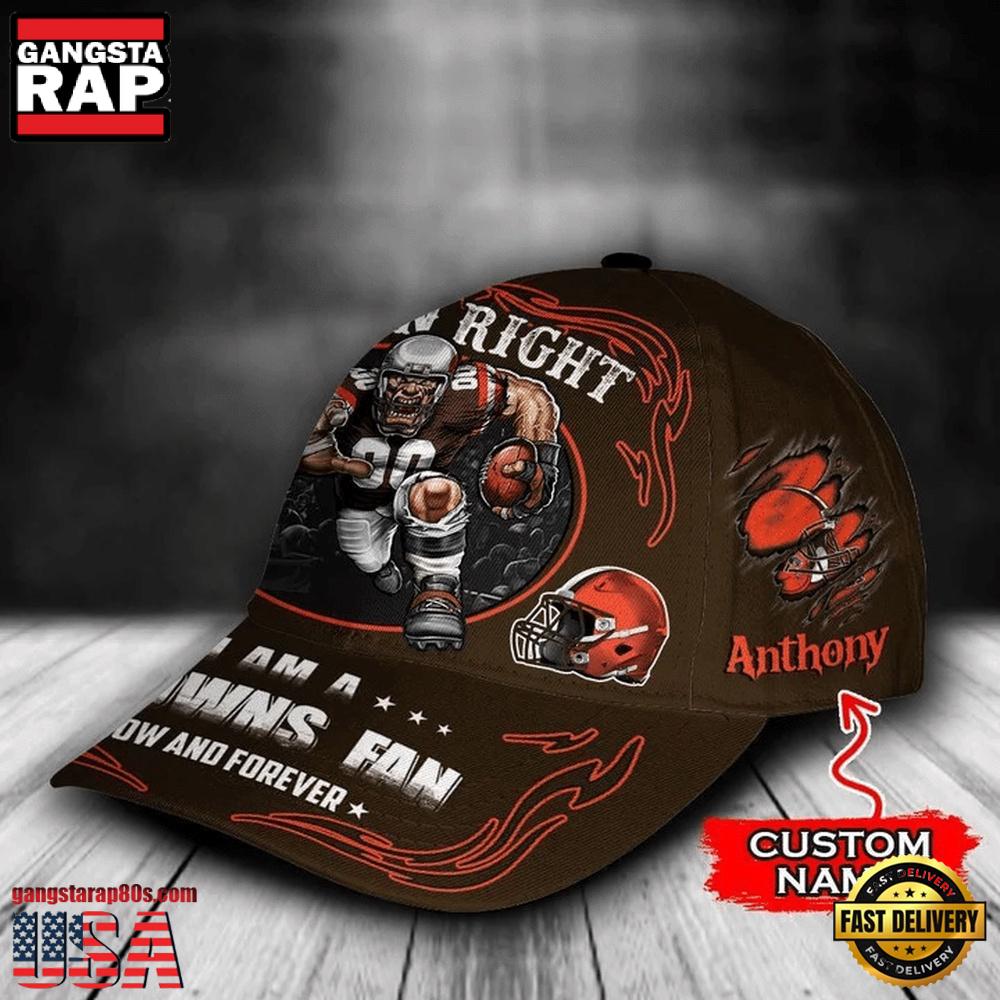 NFL Custom Name Cleveland Browns Mascot Damn Right Football Team Baseball Cap NFL Custom Name Cleveland Browns Mascot Damn Right Football Team Baseball Cap